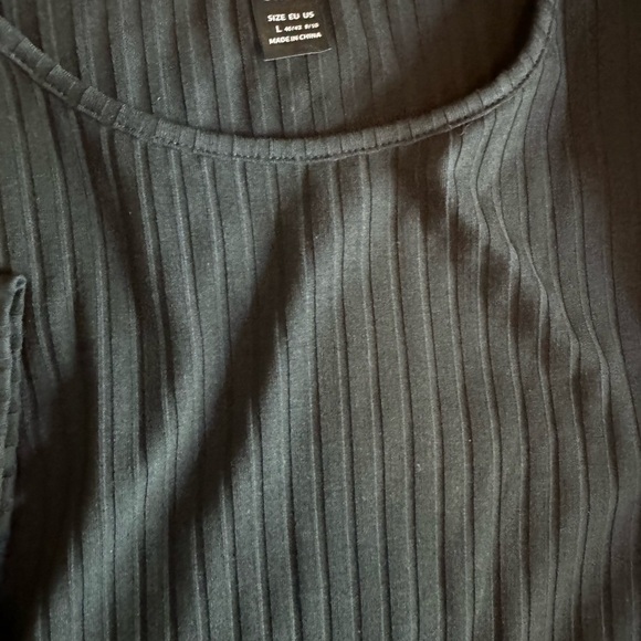 Black Ribbed Travel Maxi Dress (Size L) - Picture 3 of 5